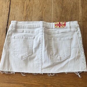 Machine White Mini Skirt